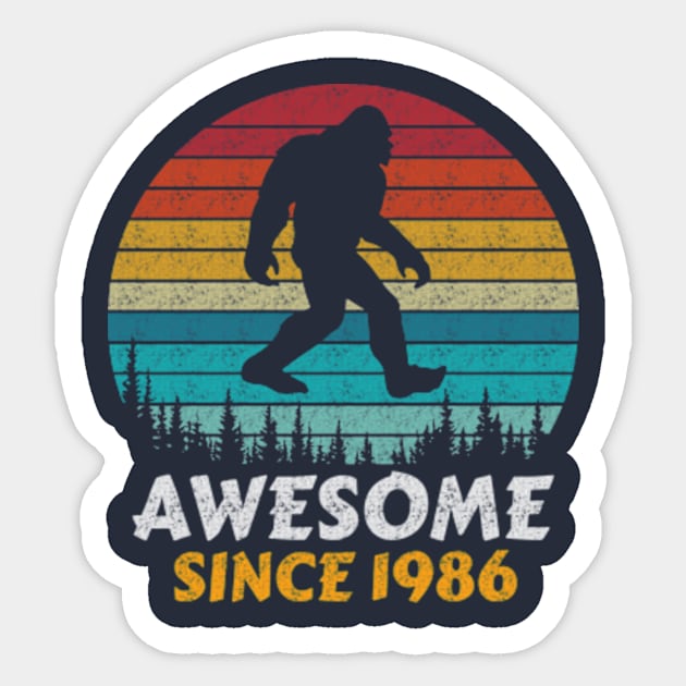 Awesome Since 1986 Sticker by AdultSh*t